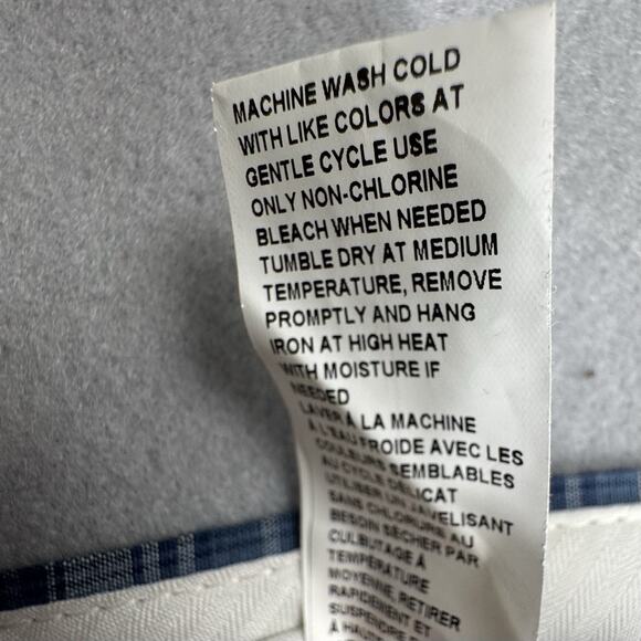 Lauren Ralph Lauren 42x32 Blue Plaid Pants Cotton Flat Front Tartan Plaid Golf - Picture 8 of 14